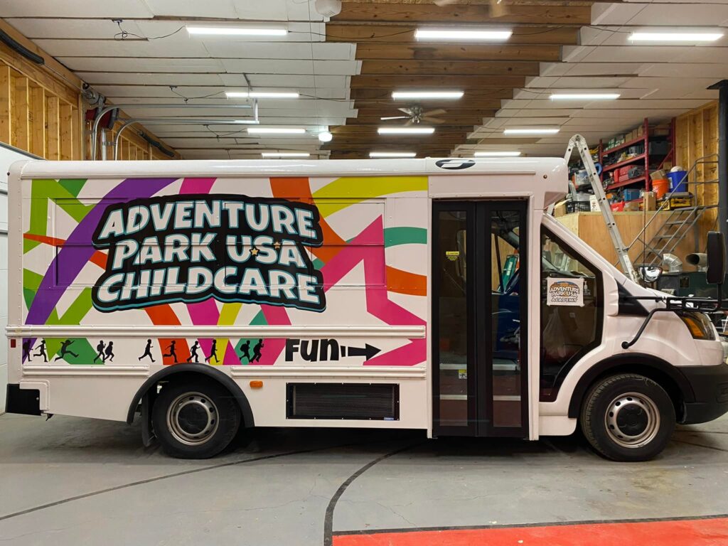 Adventure Park USA Childcare Bus
